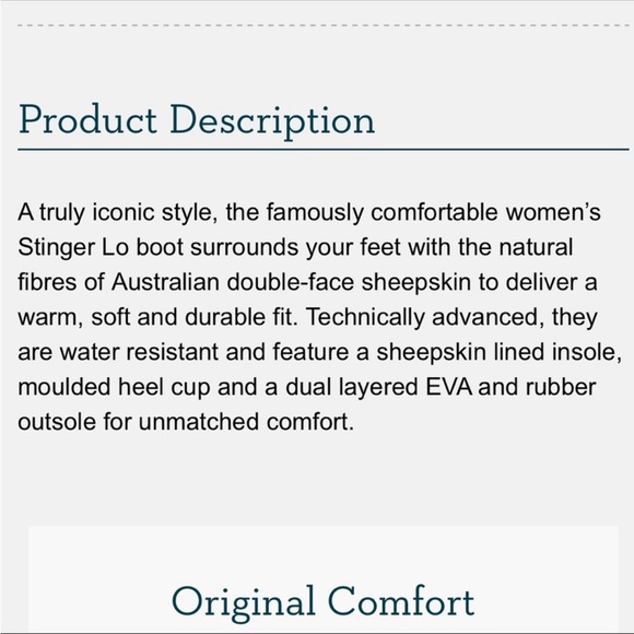 Emu Australia Stinger Lo Water Resistant Sheepskin  Ugg Style Boot Size - Picture 8 of 10